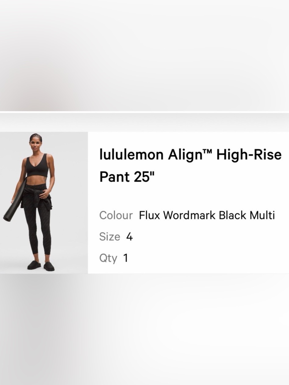 Women’s Align High Rise 25” Flux WordMark Black Lululemon Multi Logo Leggings - Picture 10 of 10